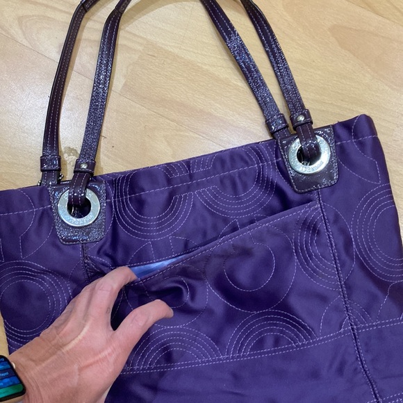 Purple Coach Purse - Picture 4 of 5